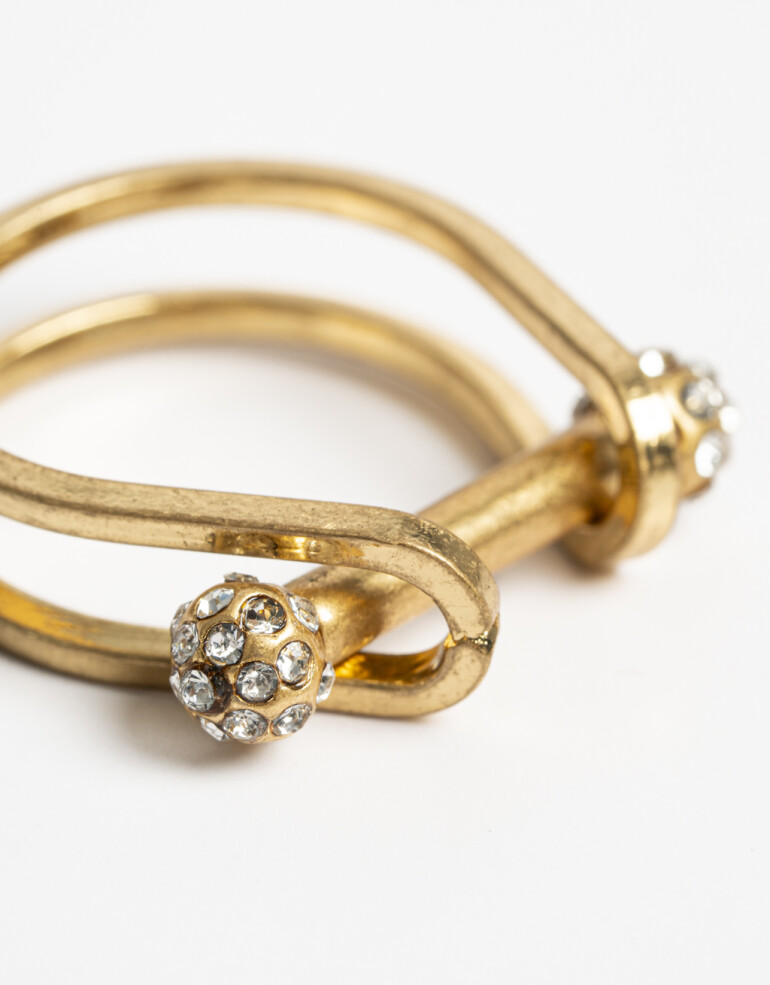 Anillos Chicos Metal Anillo Metal Estribo - Dorado Mate