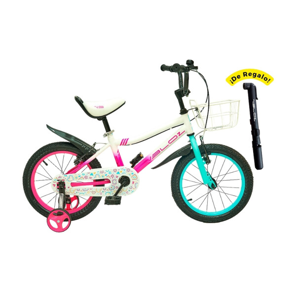 BICICLETA VELOZ 16" STARLET TURQUESA/ROSA CICBV16F-102-AR Unica