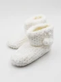 PANTUFLA BOTA BLANCO