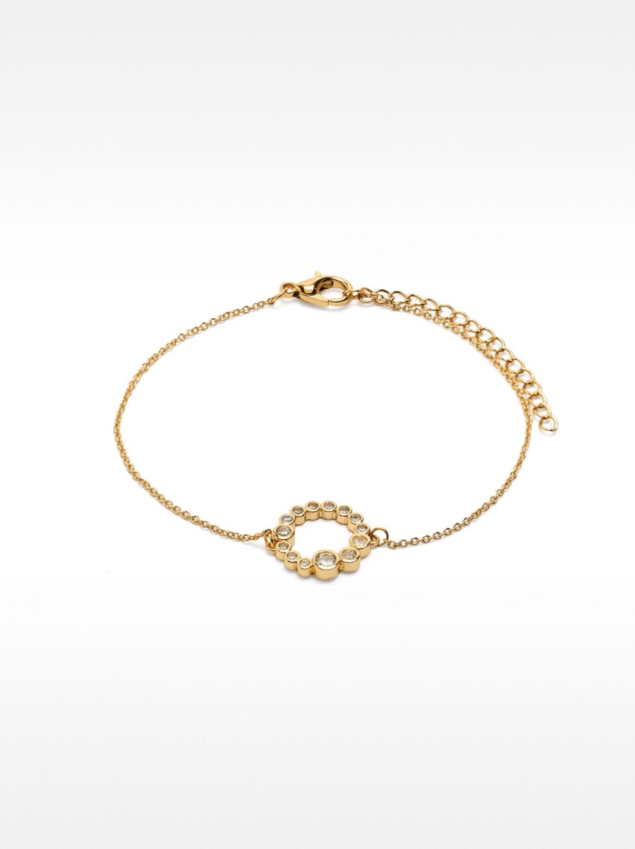 Pulsera Con Circonitas - dorado 