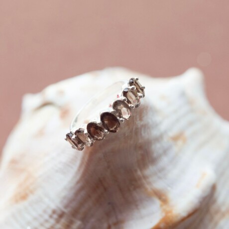 Anillo Amara Cuarzo Ahumado - Plata 925 Anillo Amara Cuarzo Ahumado - Plata 925