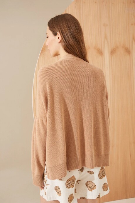 CARDIGAN SEAHORSE CAMEL