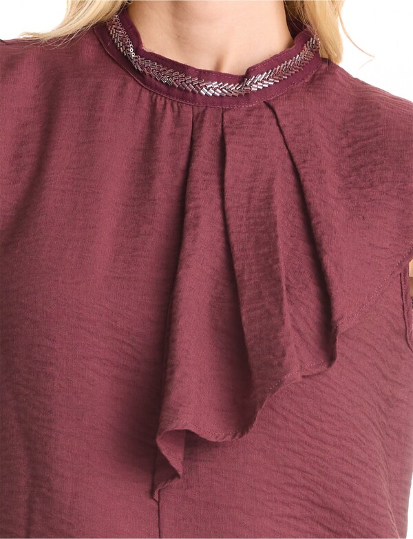 Blusa S/m Det Capas BORDEAUX