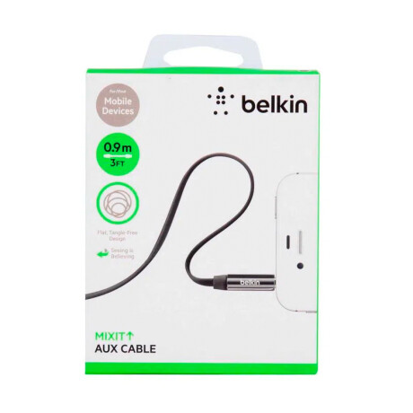 Cable Belkin Jack 3.5mm Plano 90cm Black Cable Belkin Jack 3.5mm Plano 90cm Black