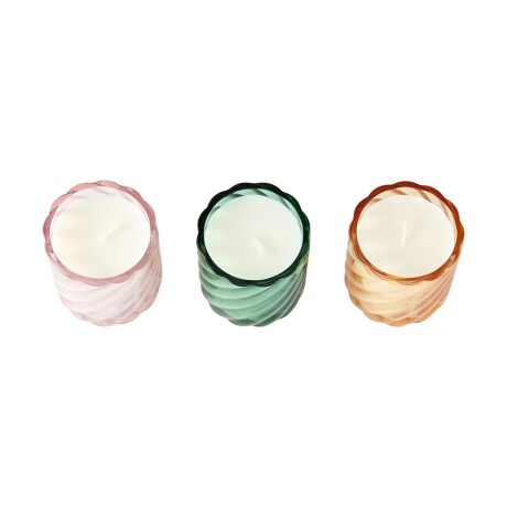 SET 3 VELAS 43273942 MULTICOLOR VIDRIO 43273942