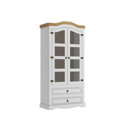 Cristalero 2 Puertas 2 Cajones Madera Maciza Linea Mexicana Cristalero 2 Puertas 2 Cajones Madera Maciza Linea Mexicana