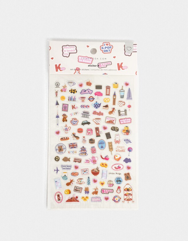 Stickers y Album Stickers Vinilo Set De Mini Stickers "k Pop" - Combinacion Multicolor