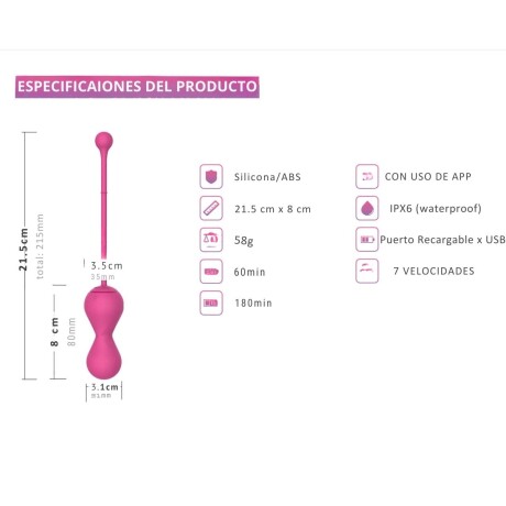 Bolas Vaginales USB Con APP Kegel Master Gen 2 Bolas Vaginales USB Con APP Kegel Master Gen 2