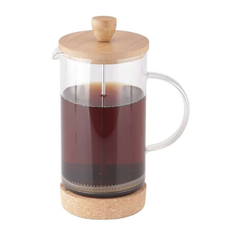 CAFETERA/TETERA 800 ML VIDRIO Y BAMBÚ