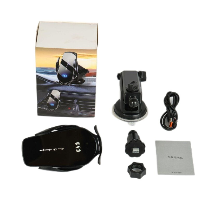 Soporte para auto con cargador inalámbrico rápido y ventosa Soporte para auto con cargador inalámbrico rápido y ventosa