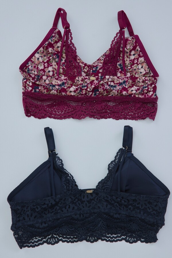 Pack 2 Bralettes BORDEAUX/MULTI