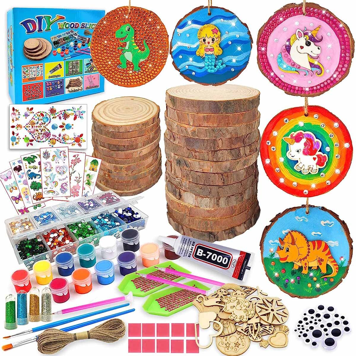 Set Artesanías Madera 2126p Pinturas Diamantes Niños - Jug027011 