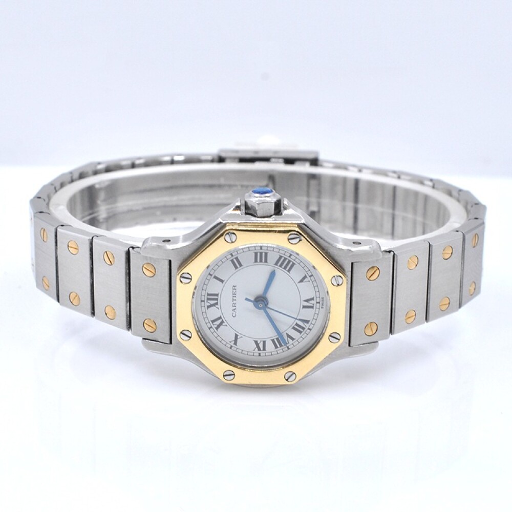 Cartier Santos Octagon dama automático acero y oro 24 mm Cartier Santos Octagon dama automático acero y oro 24 mm