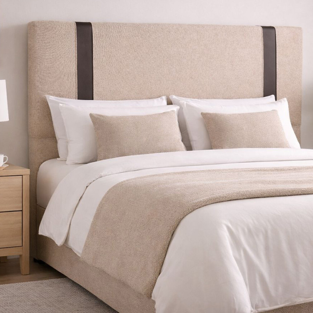 RESPALDO CABECERA QUEEN SIZE - TAPIZADA 1.60 Mt beige