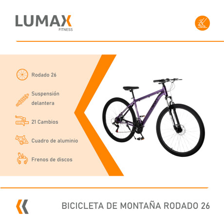 Bicicleta Montaña 26 Cuadro Aluminio Freno Disco 21 Cambios Lavander