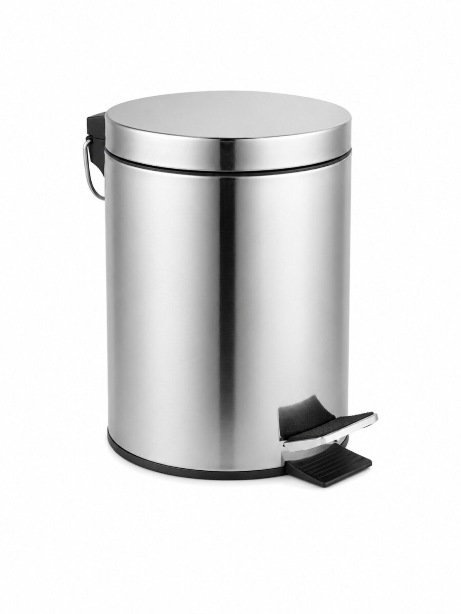 PAPELERA ACERO INOX - PLATEADO 
