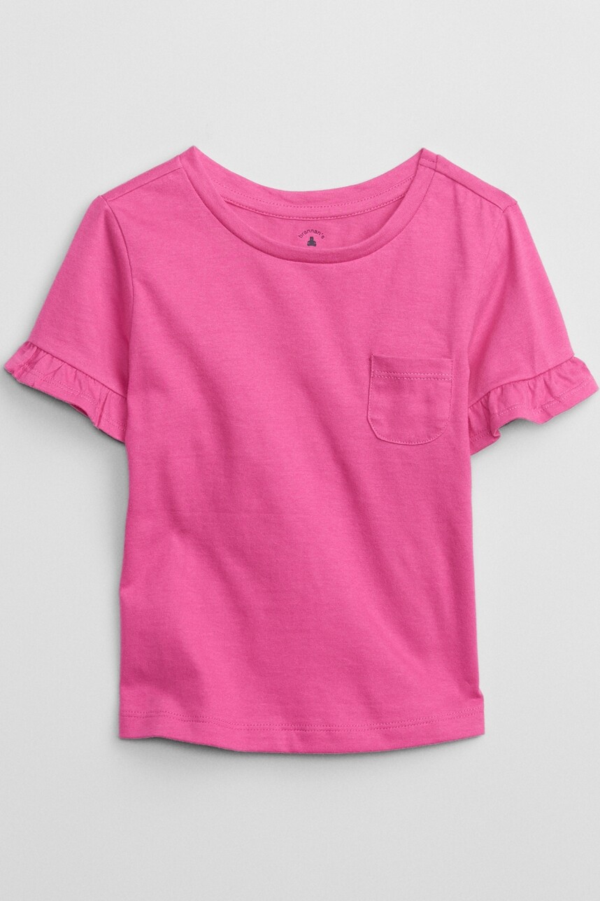 Remera Manga Corta Con Bolsillo Toddler Niña Devi Pink