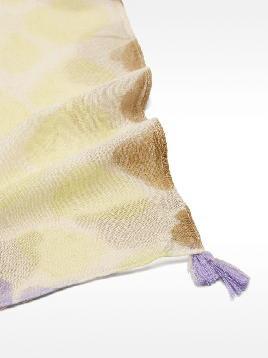 Pañuelo Estampado De Mezcla De Lino multicolor