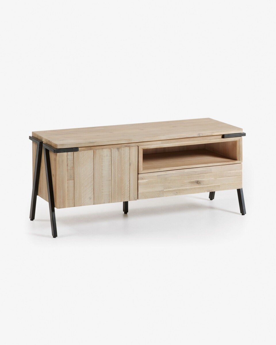 Mueble TV Thinh - 125 x 53 cm de madera maciza de acacia 