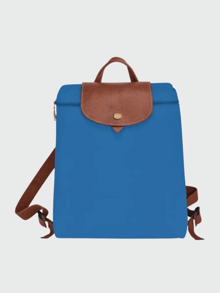 Longchamp -Mochila Longchamp plegable de nylon con cierre, Le pliage M Azul