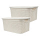 Set x2 Caja simil ratán 15 lts BEIGE