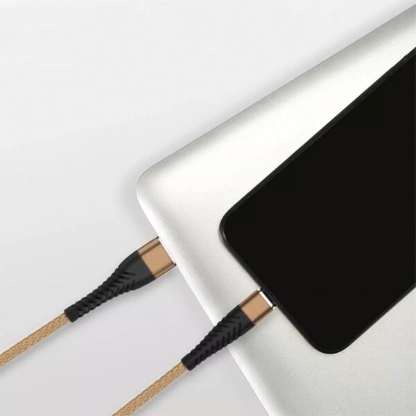 Cable Cargador Micro Usb Malla Super Reforzado Treqa 1 Metro Variante Color Cobre