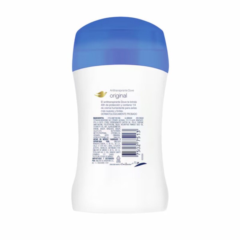 Antitranspirante Dove en Barra Original Sin Color