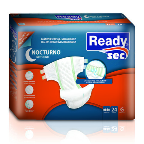 Ready Sec pañales nocturnos para adultos Gx24 Ready Sec pañales nocturnos para adultos Gx24