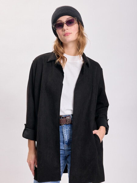 Blazer antelina Negro
