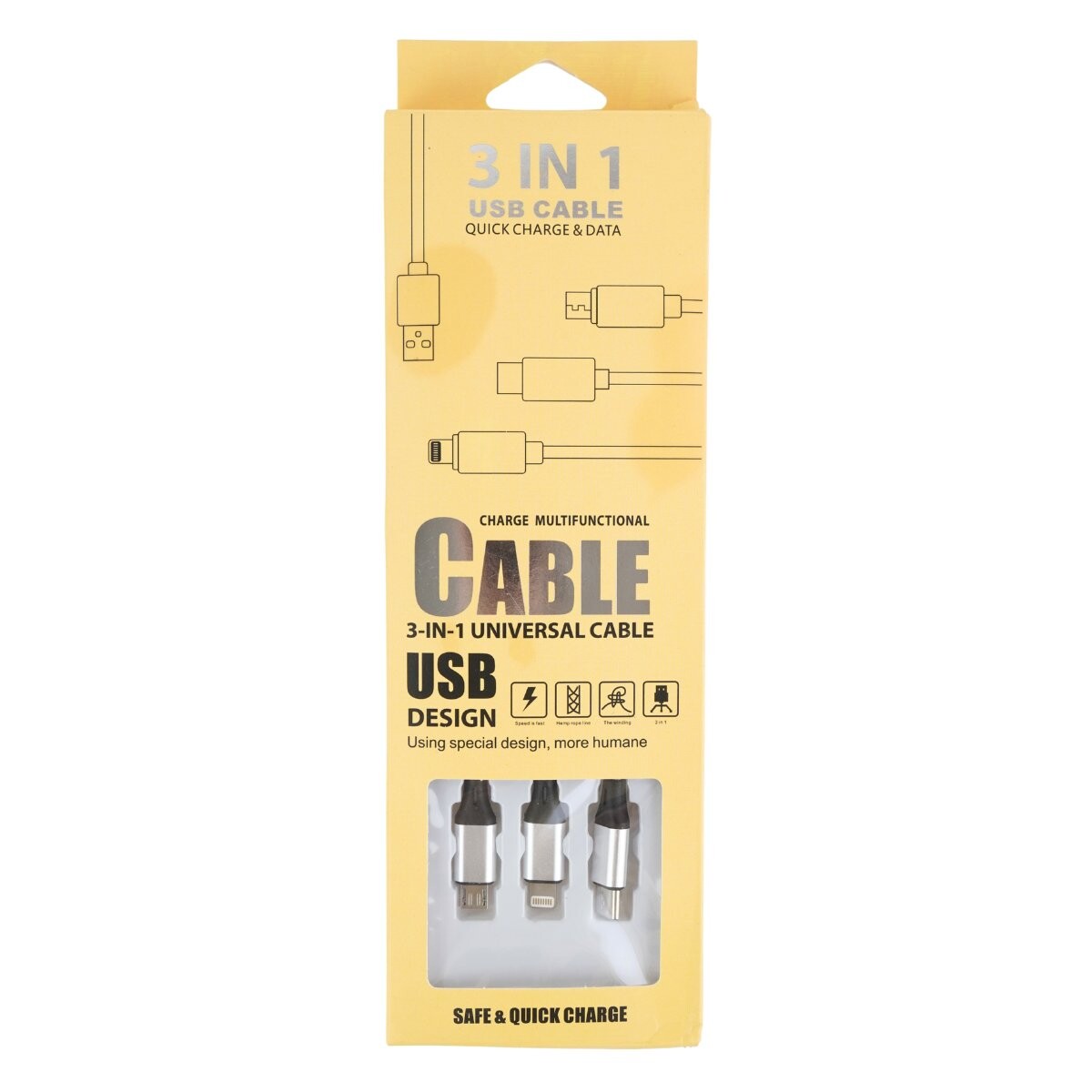 Cable USB 3en1 