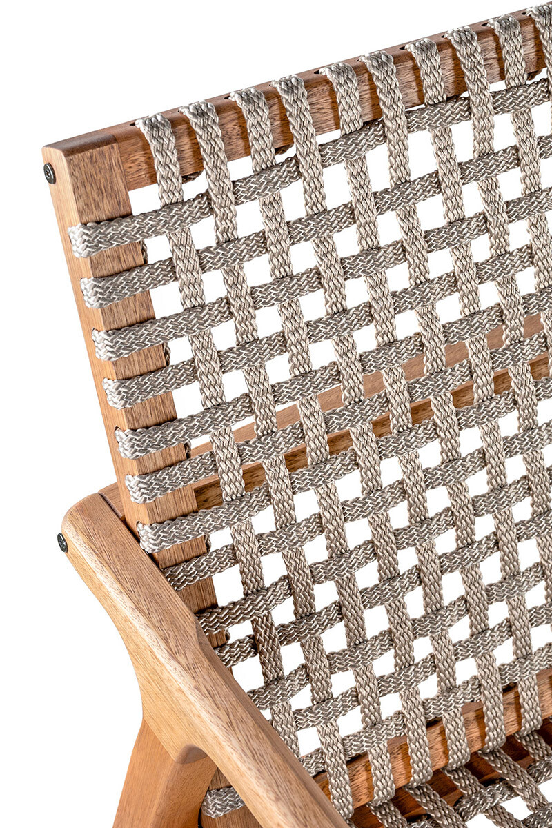 TRACO SOFA SOFA TRACO 3 LUGARES CUERDA RAMI 155x72x84CM JATOBA