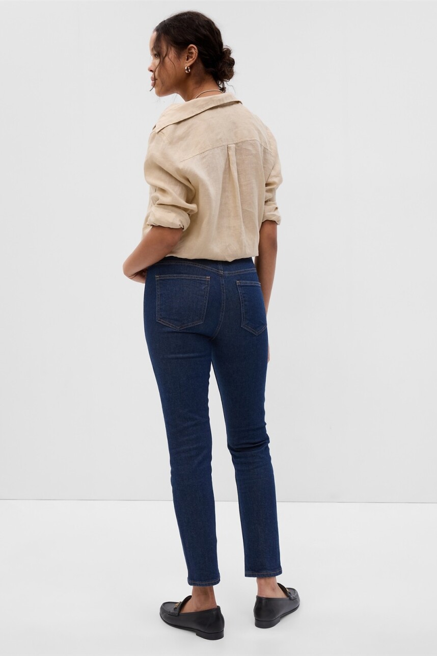 Jean Vintage Slim Mujer Dark Indigo