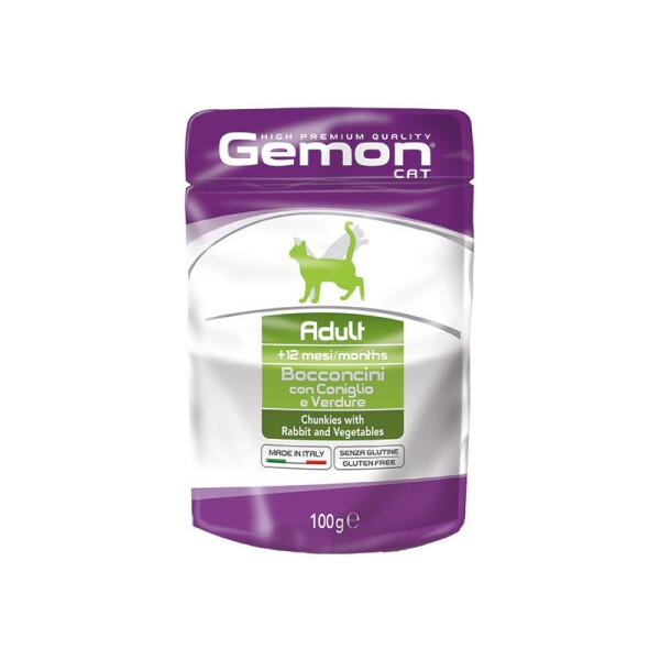 GEMON POUCH ADULT RABBIT & TURKEY 100 GRS GEMON POUCH ADULT RABBIT & TURKEY 100 GRS