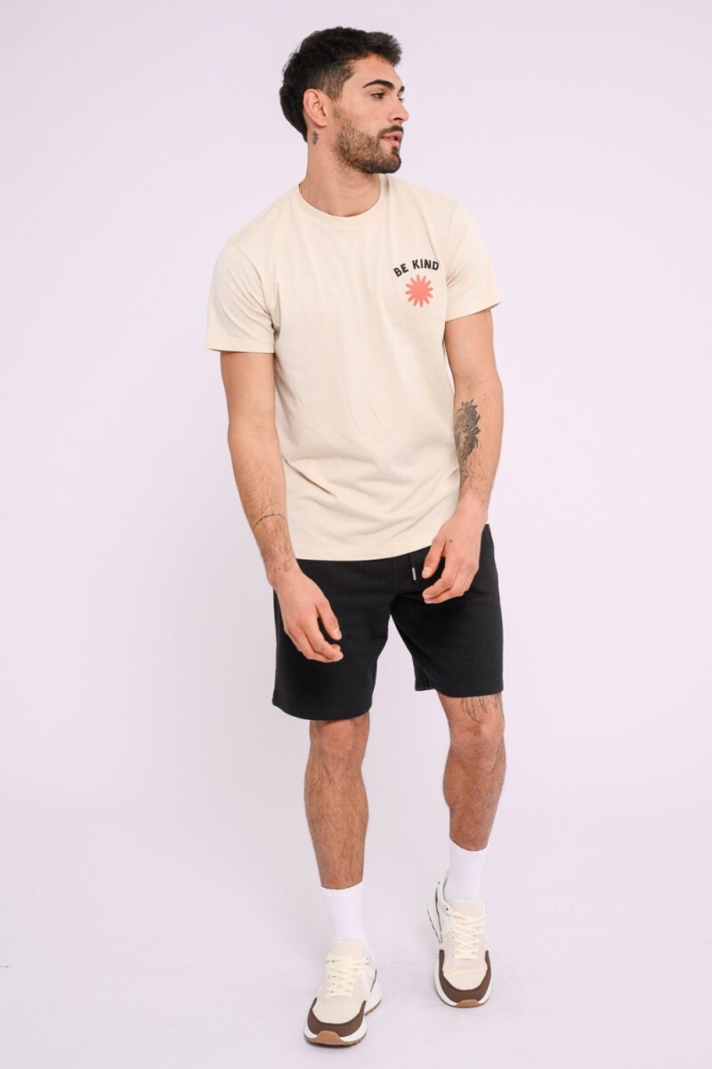 Remera estampada Beige
