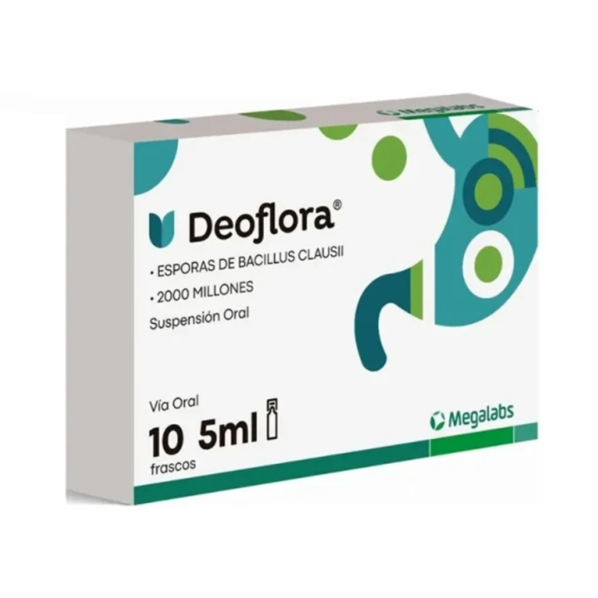 Deoflora Probiótico Oral 10 Frascos 5 ml - Megalabs 