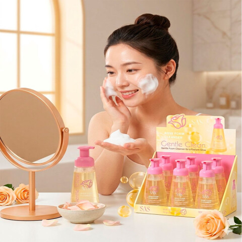 SAS Limpiador facial en espuma esencia de rosas 310ml Sas Limpiador Facial En Espuma Esencia De Rosas 310ml