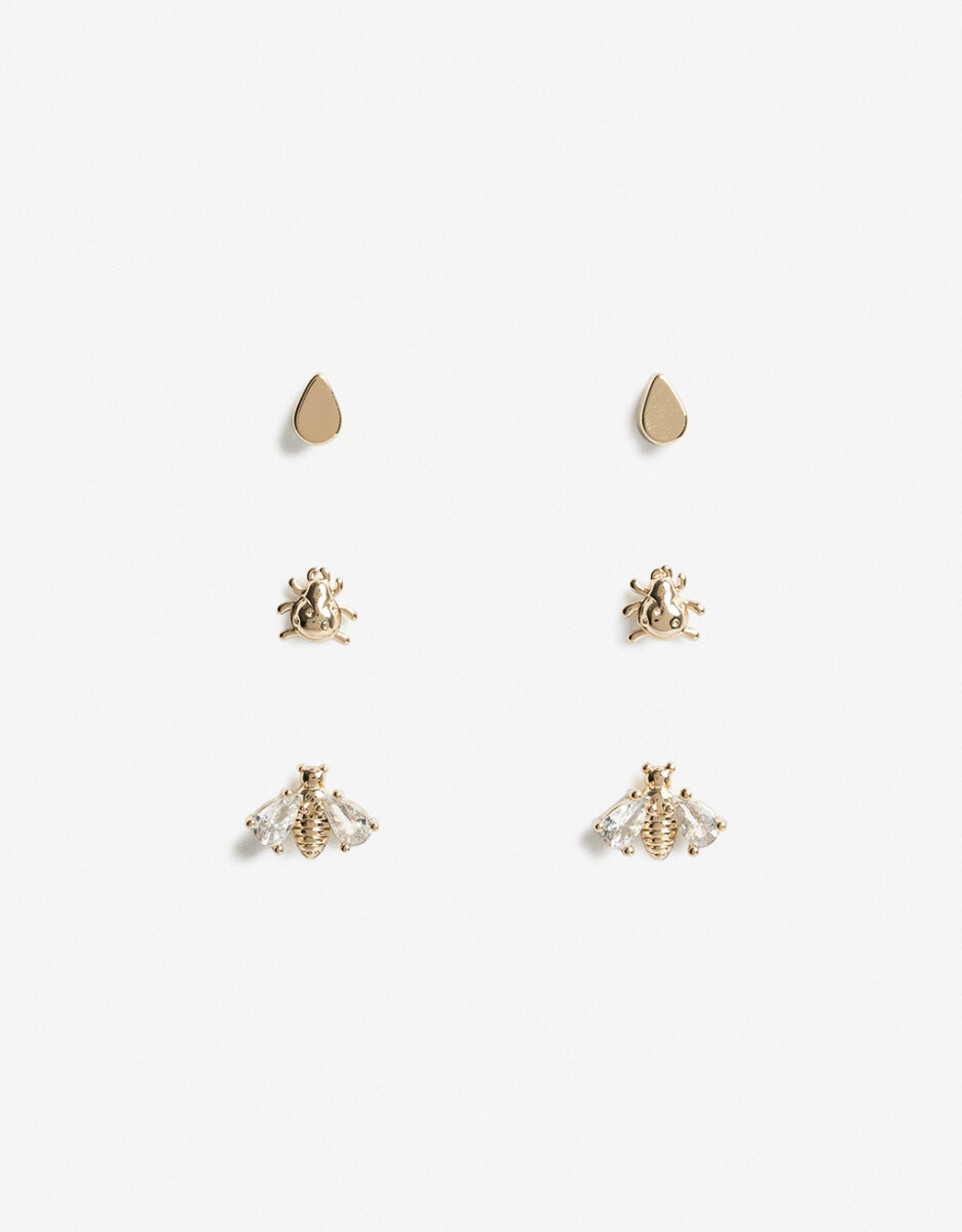 Set De Aros Pasantes De Charms Con Cubic 