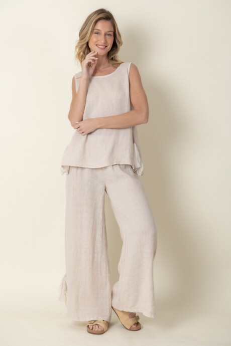 PANTALON FLOR DE NARANJO Beige
