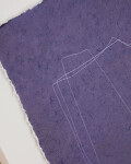 Cuadro Durkan de papel reciclado azul 50 x 70 cm