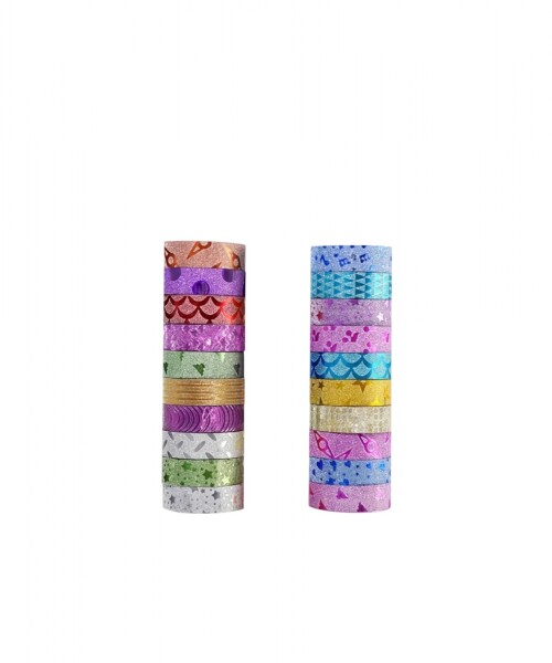 Cinta adhesiva glitter- Diseños surtidos Cinta adhesiva glitter- Diseños surtidos