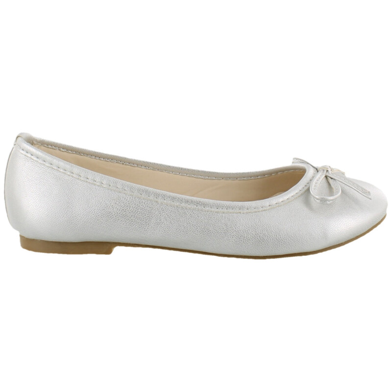 Ballerinas Infantiles Croco Kids Plateado