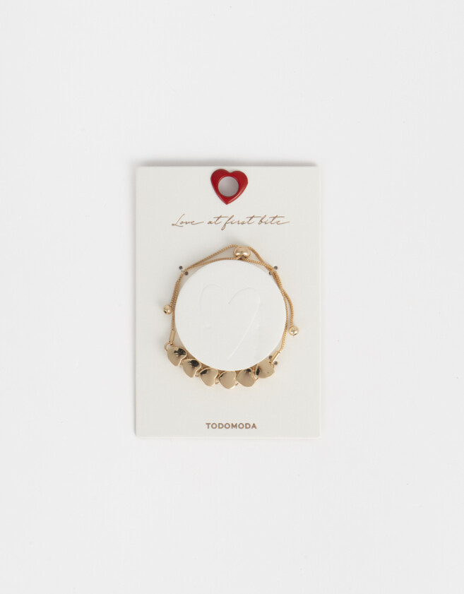 Pulseras Flexibles Con corazón Pulsera Flexible Con Corazón - Dorado