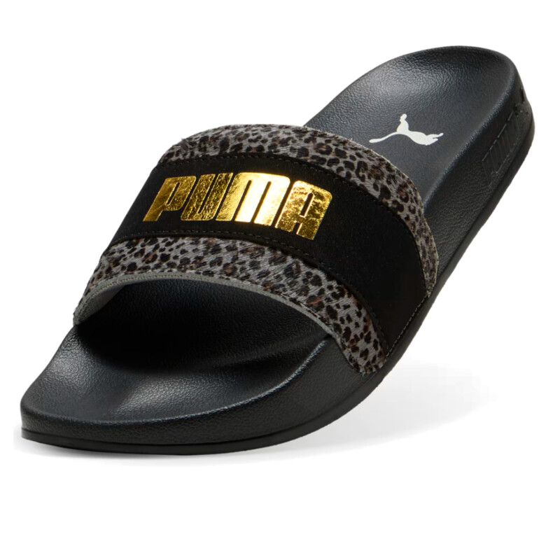 Ojota PUMA Leadcat 2.0 Animal Flair Mujer 402880 02 Negro-oro