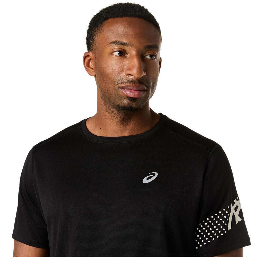 Polo Running Icon SS Top Hombre Performance Black/cream