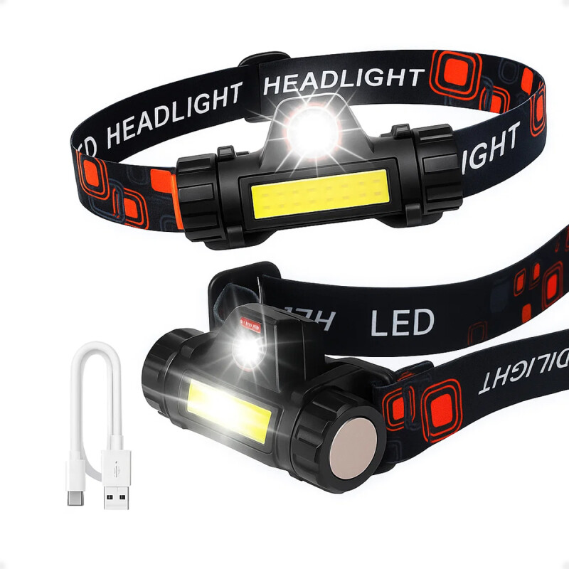 Linterna Led Tipo Minero Recargable USB Linterna Led Tipo Minero Recargable USB