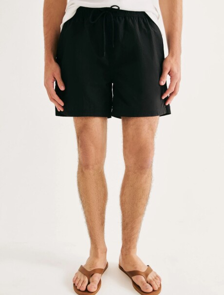 SHORT DE BAÑO CON TEXTURA NEGRO