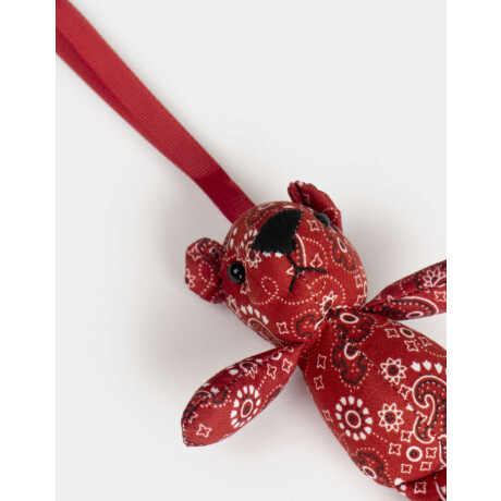 Llavero Y Charm Osito De Peluche Rojo Medio