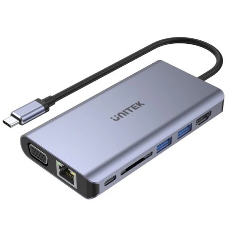 Hub Usb-c Unitek 8 en 1 5GBPS con Pd 100W 001