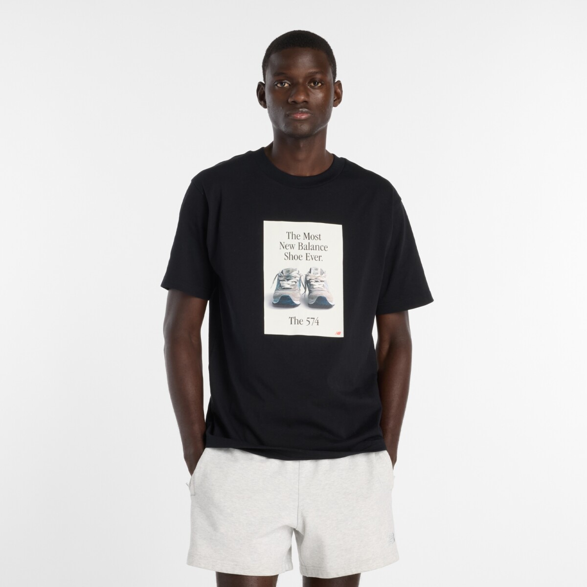 Remera New Balance de Hombre - -MT61B0WFBK - BLACK 