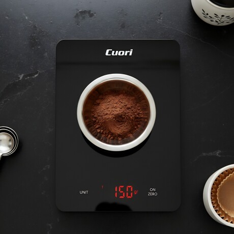 Balanza De Cocina Cuori Recargable Negra Max 15kgs Balanza De Cocina Cuori Recargable Negra Max 15kgs